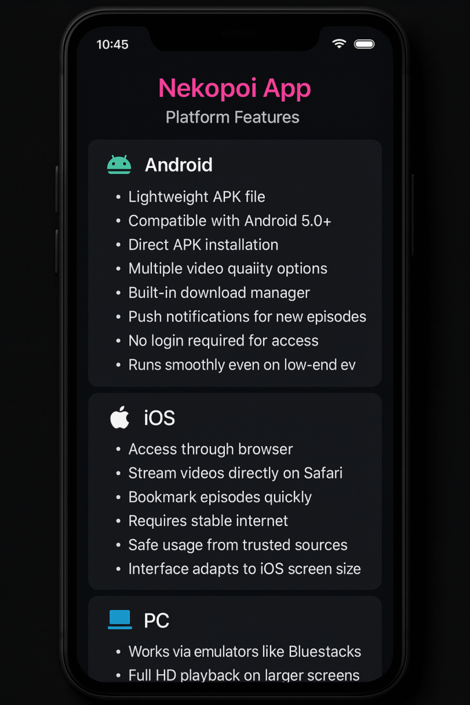 Nekopoi Apk Feature