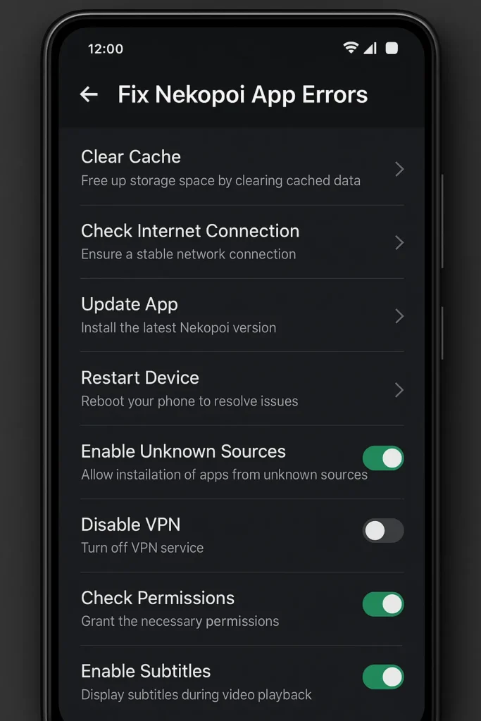 Fix Nekopoi App Errors