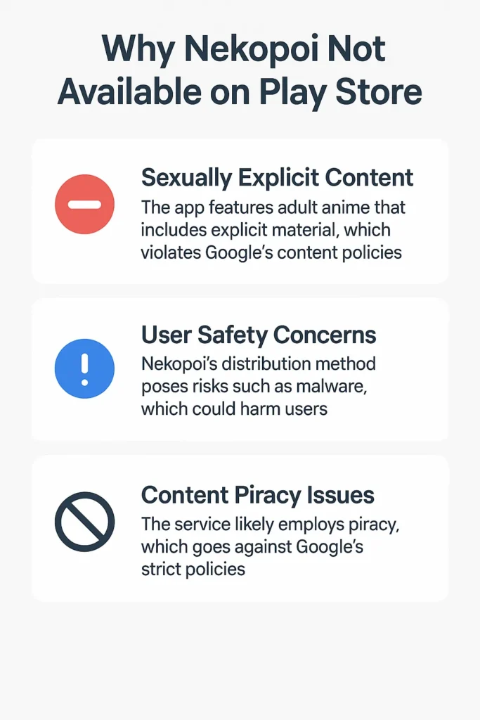 Why Nekopoi Not Available on Play Store